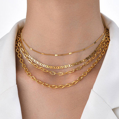 カテゴリ ステンレス製基本なチェーンネックレス 用の画像